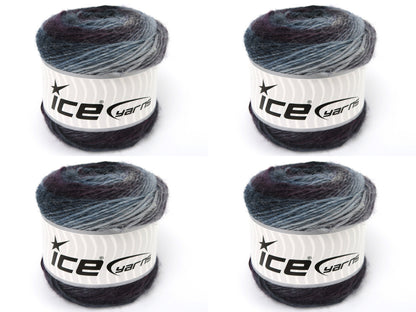 Magic Wool De Luxe Grey Shades, Blue Shades, Maroon fnt2-84056