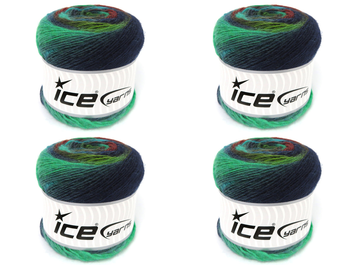 Magic Wool De Luxe Green Shades, Navy, Copper fnt2-84062