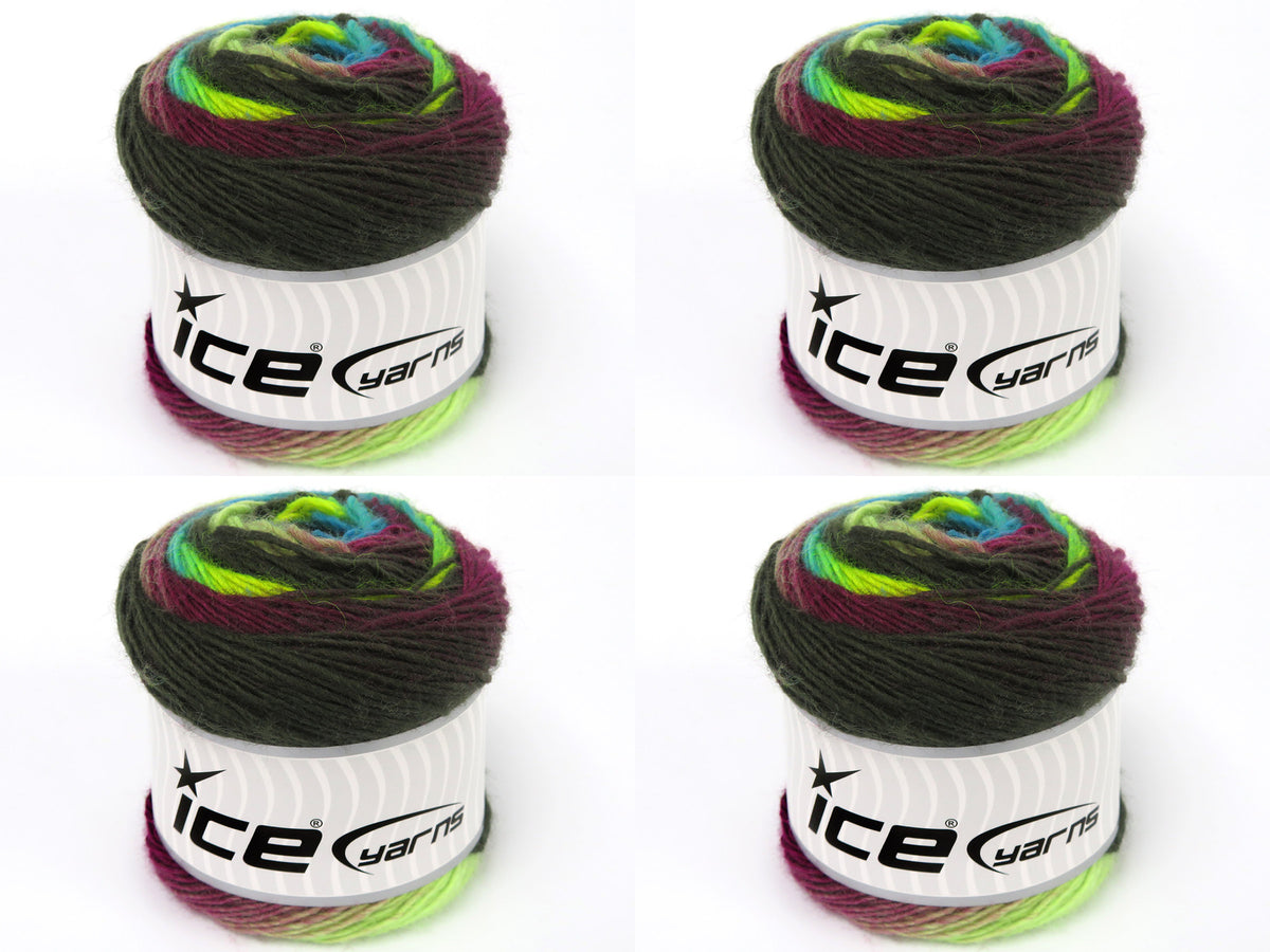Magic Wool De Luxe Green Shades, Turquoise, Maroon fnt2-84066