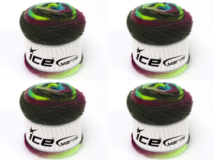 Magic Wool De Luxe Green Shades, Turquoise, Maroon fnt2-84066