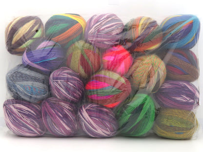 Mixed Lot Multicolor Leftover Winter Yarns fnt2-84371
