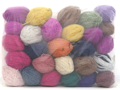 Mixed Lot Multicolor Leftover Winter Yarns fnt2-84376