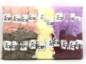 Mixed Lot Multicolor Long Eyelash Yarns fnt2-84479