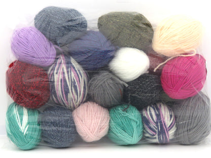 Mixed Lot Multicolor Leftover Winter Yarns fnt2-84508