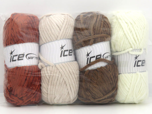 Mixed Lot Multicolor Chenille Baby Yarns fnt2-84810