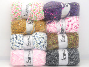Mixed Lot Multicolor Chenille Types fnt2-84812