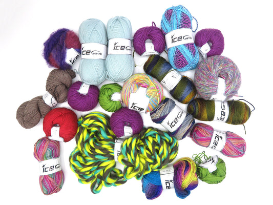 1x2400gr Mixed Lot Luxury Yarns 84813