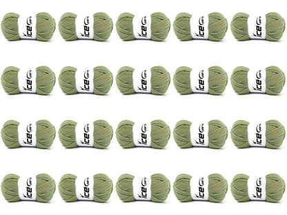 Mixed Lot Multicolor Green Melange Pure Merino Yarns fnt2-84872