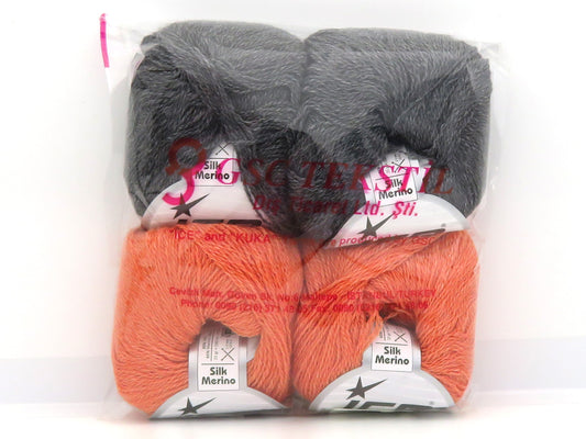 Mixed Lot Multicolor Silk Merino Yarns fnt2-84973