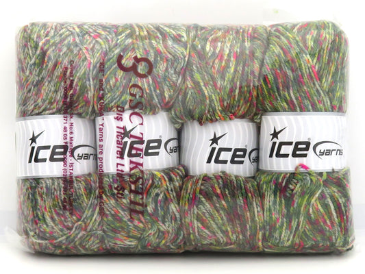 Mixed Lot Multicolor Wool Varicolor Light Yarns fnt2-84985