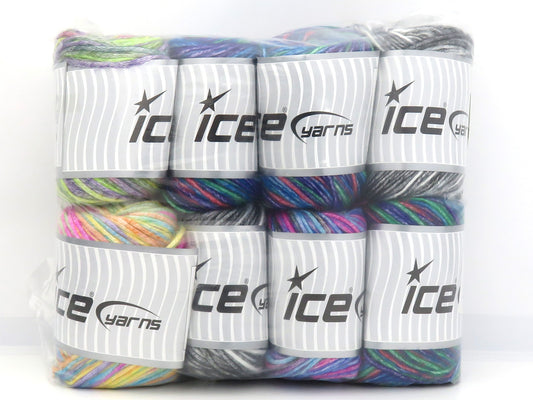 Mixed Lot Multicolor Cakes Malaga Yarns fnt2-84990