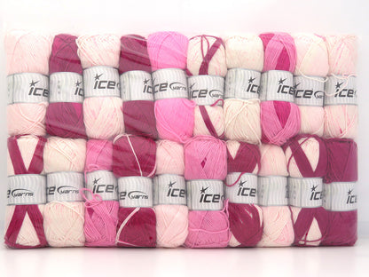 Mixed Lot Self Striping Yarns 84995