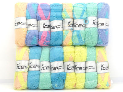 Mixed Lot Multicolor Self Striping Yarns fnt2-85000