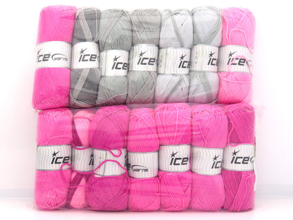 Mixed Lot Self Striping Yarns 85001