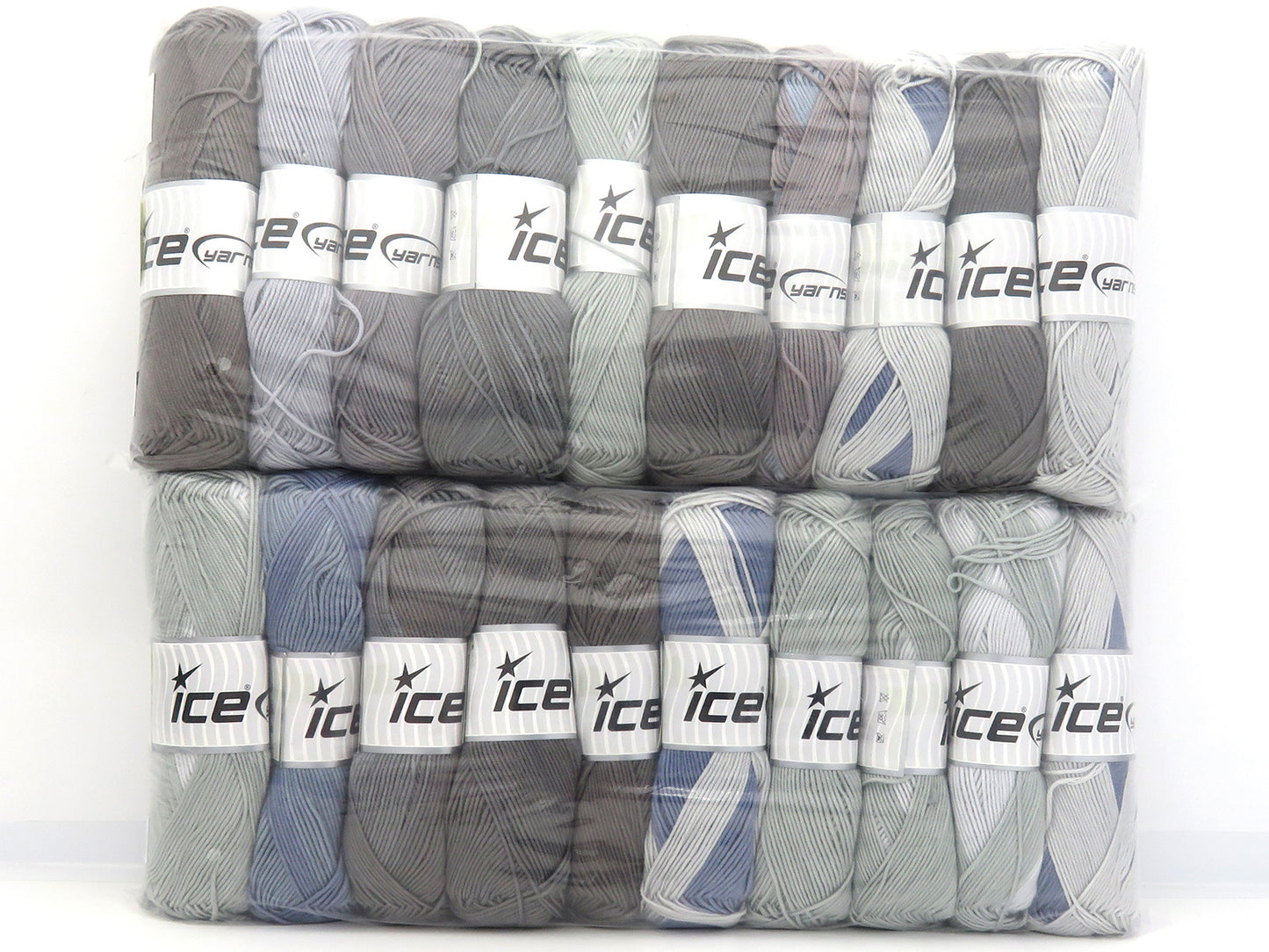 Mixed Lot Multicolor Self Striping Yarns fnt2-85002