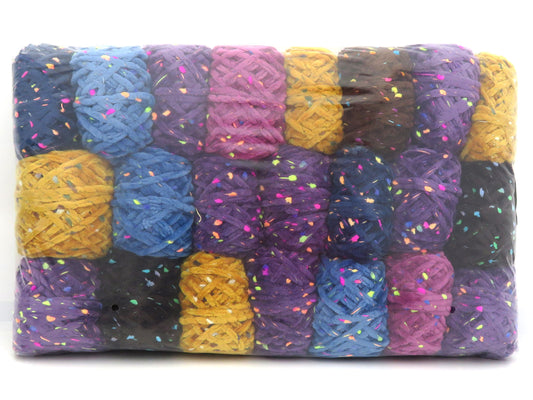 1x1130gr Mixed Lot Chenille Baby Tweed Leftover Yarns 85123