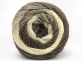 Ice Yarns Cakes Kingmont – Brown Shades, Cream – 10% Wool, 80% Acrylic, 10% Polyamide
