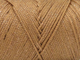 Ice Yarns Macrame Glitz – Light Brown – 80% Polyester, 20% Metallic Lurex