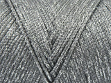 Ice Yarns Macrame Glitz – Grey – 80% Polyester, 20% Metallic Lurex