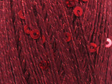 Ice Yarns Paillettes – Burgundy – 73% Cotton, 18% Polyester, 9% Metallic Lurex