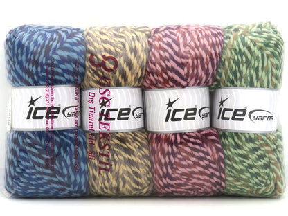 Mixed Lot Multicolor Self Striping Yarns fnt2-85502