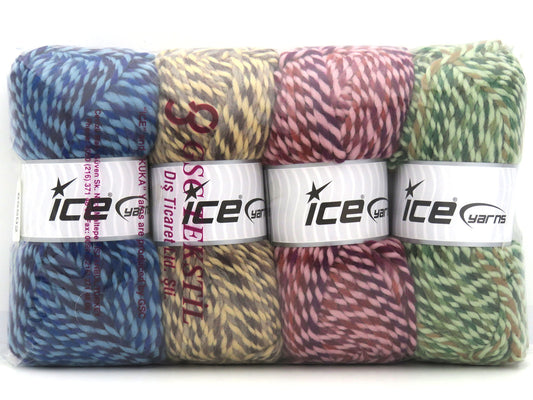 Mixed Lot Multicolor Self Striping Yarns fnt2-85502