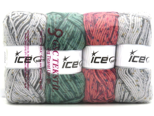 Mixed Lot Multicolor Self Striping Yarns fnt2-85503