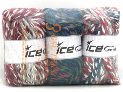 Mixed Lot Multicolor Self Striping Yarns fnt2-85505