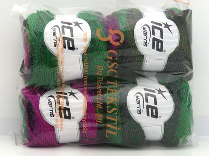 Mixed Lot Multicolor Cakes Glitz Yarns fnt2-85569
