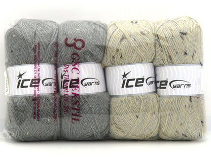 Mixed Lot Multicolor Oyster Tweed Yarns fnt2-85573