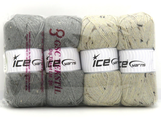 Mixed Lot Multicolor Oyster Tweed Yarns fnt2-85573