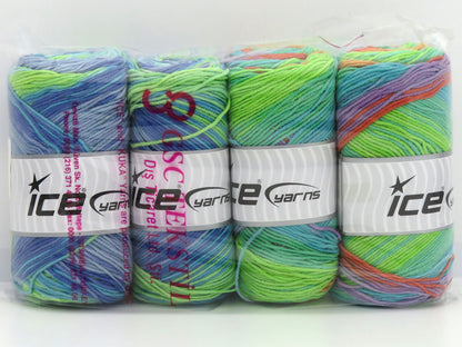 Mixed Lot Multicolor Ice Cream Yarns fnt2-85589