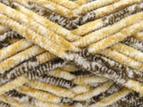 Ice Yarns Chenille Safari – Brown, Light Gold, White – 100 % Mikrofaser