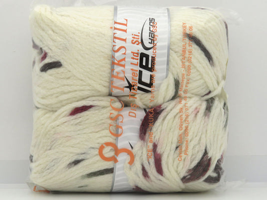 Mixed Lot Multicolor TubeWool Bulky Spots Yarns fnt2-85785
