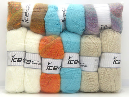 Mixed Lot Multicolor Plain Yarns fnt2-85797
