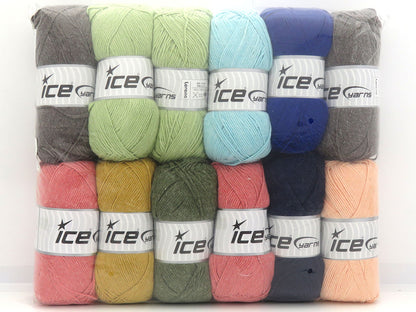 Mixed Lot Multicolor Summer Yarns fnt2-85806