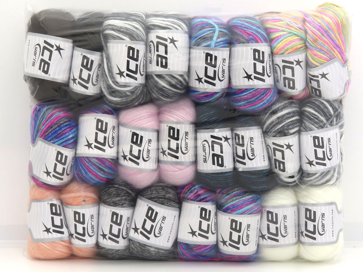 Mixed Lot Multicolor Picasso Yarns fnt2-85809