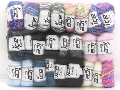 Mixed Lot Multicolor Picasso Yarns fnt2-85812