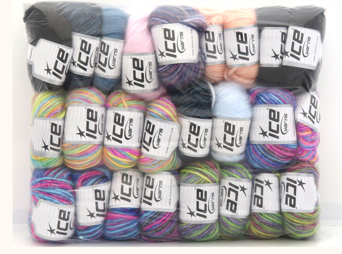 Mixed Lot Multicolor Picasso Yarns fnt2-85813