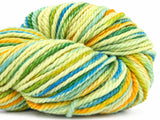 Ice Yarns Bulky Hand Paint aus Bio-Wolle – Green Shades, Turquoise Shades, Gold – 100 % Bio-Wolle