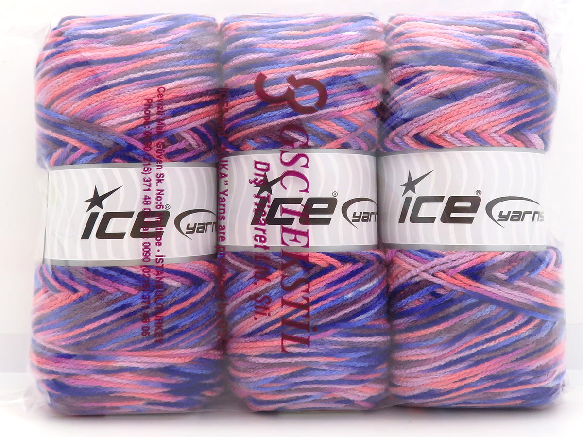 Mixed Lot Multicolor Self Striping Yarns fnt2-86106