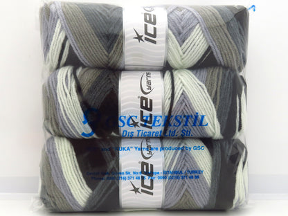 Mixed Lot Multicolor Self Striping Yarns fnt2-86107