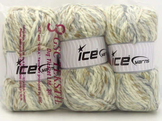 Ice Yarns Mixed Lot Multicolor Self Striping Yarns fnt2-86111