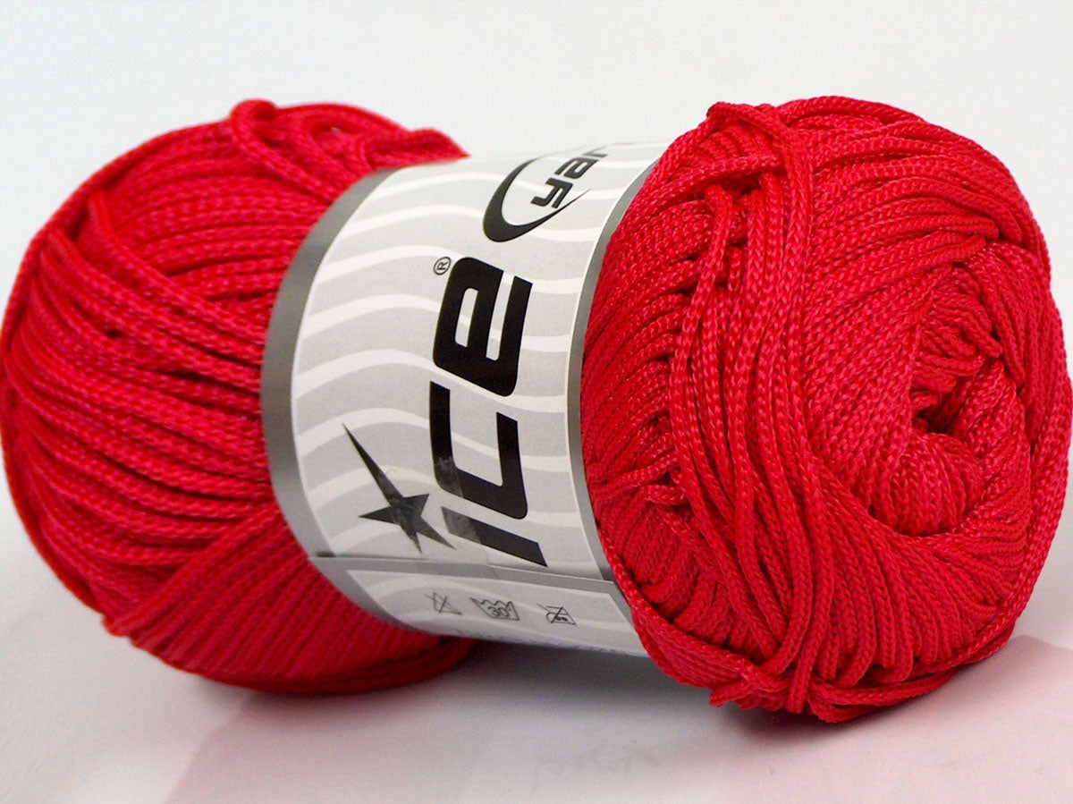 Macrame Cord Red Sku:fnt2-21650