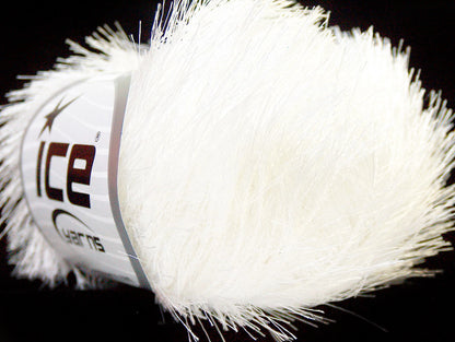 Ice Yarns Eyelash – Optical White 3 – 100% Polyester