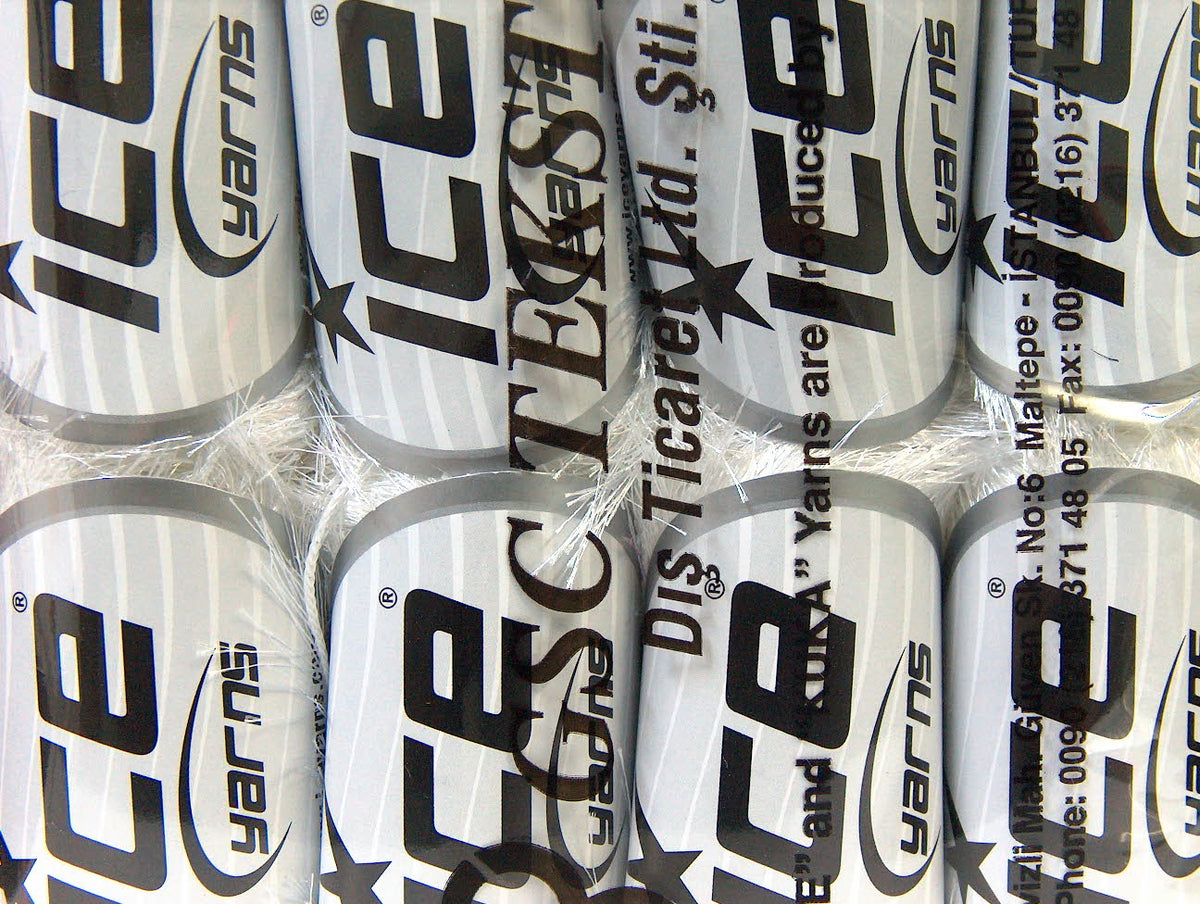 Ice Yarns Eyelash – Optical White 3 – 100% Polyester