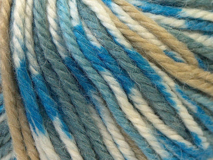 Alpaca Bulky Magic Blue, Grey, Light Brown Sku:fnt2-25417