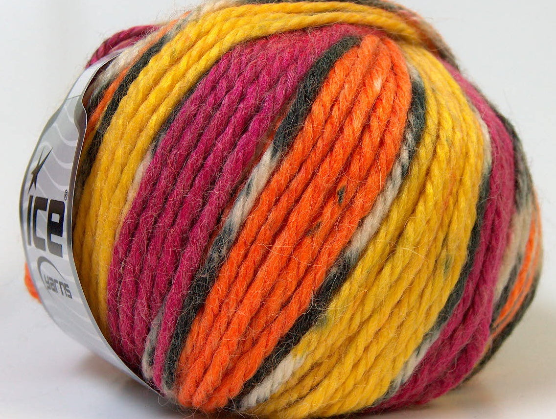 Alpaca Bulky Magic Orange, Yellow, Fuchsia Sku:fnt2-25424