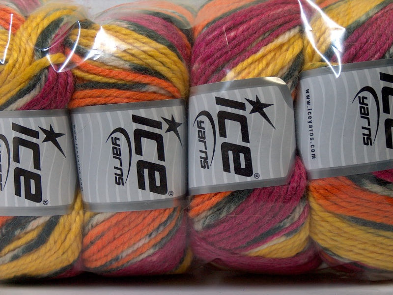 Alpaca Bulky Magic Orange, Yellow, Fuchsia Sku:fnt2-25424