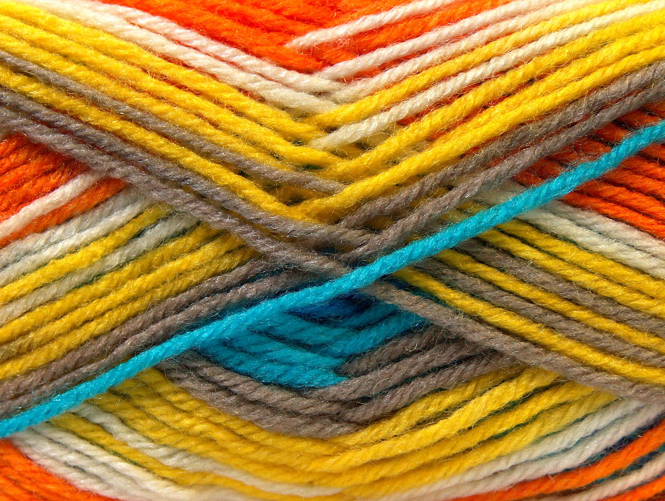 Baby Wool Print Orange, White, Yellow, Grey fnt2-25945